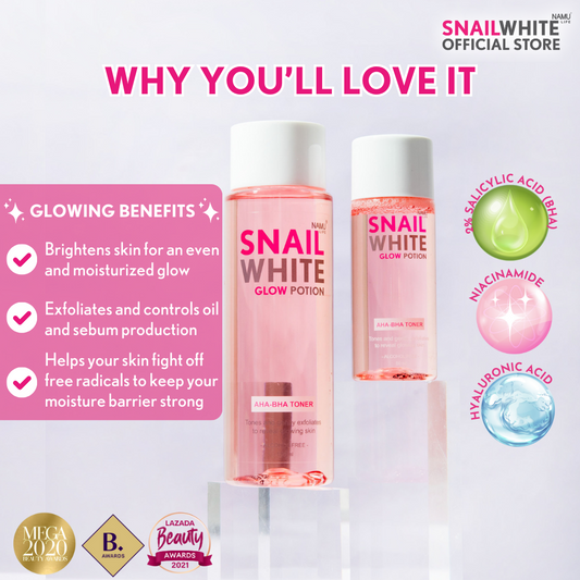 SNAILWHITE Glow Potion AHA-BHA Toner 150ml (Expiring Oct 2025)