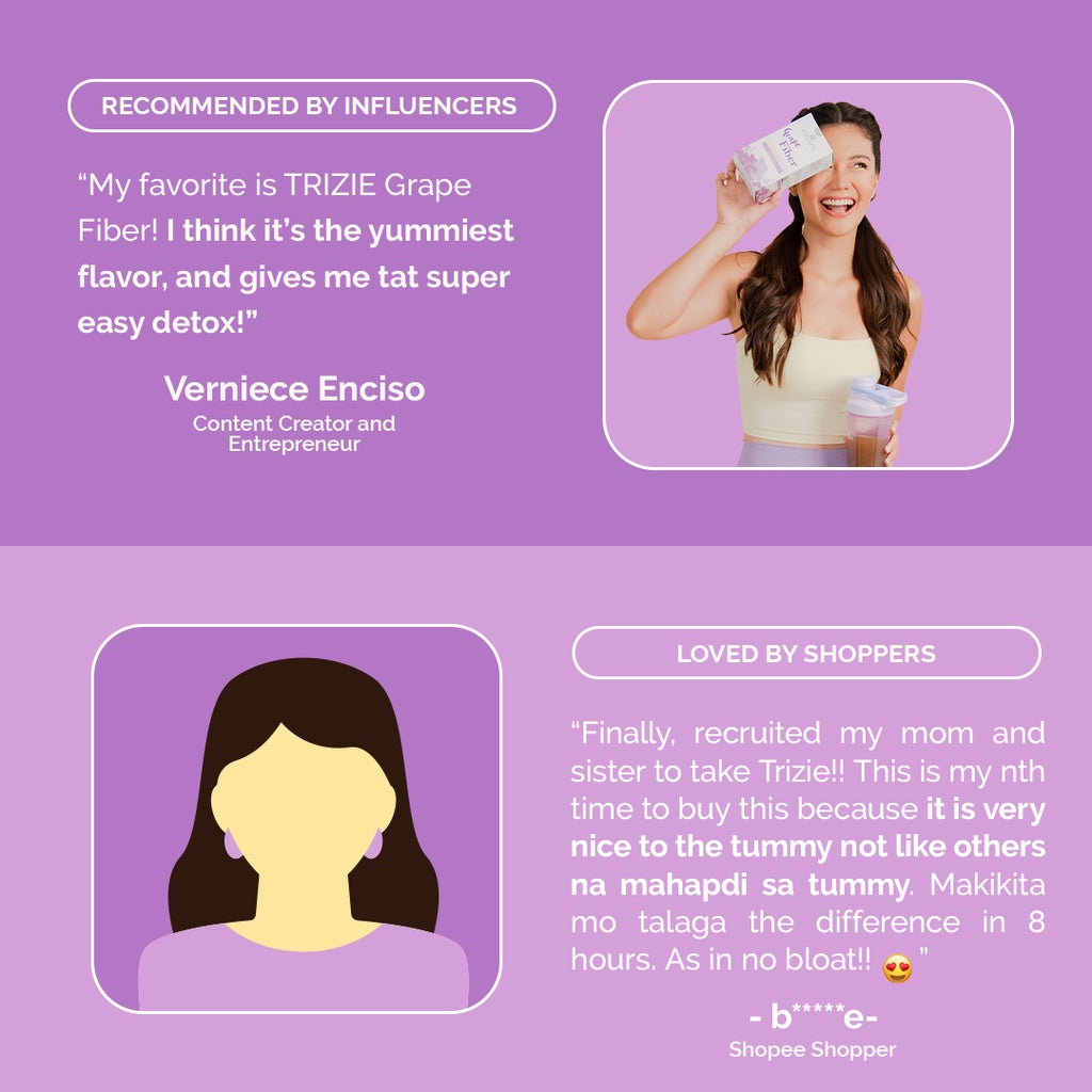 TRIZIE Grape Fiber 3-day 60g (Expiring June 2026)