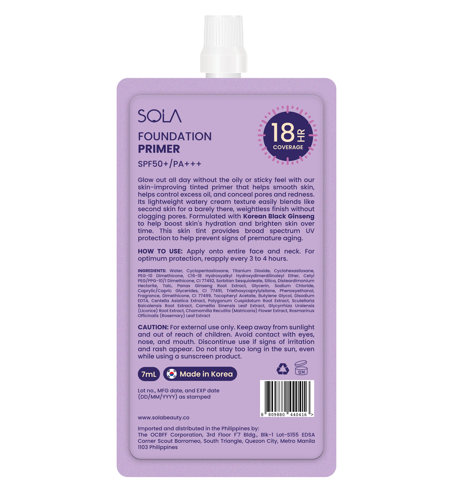 SOLA Foundation Primer 7ml