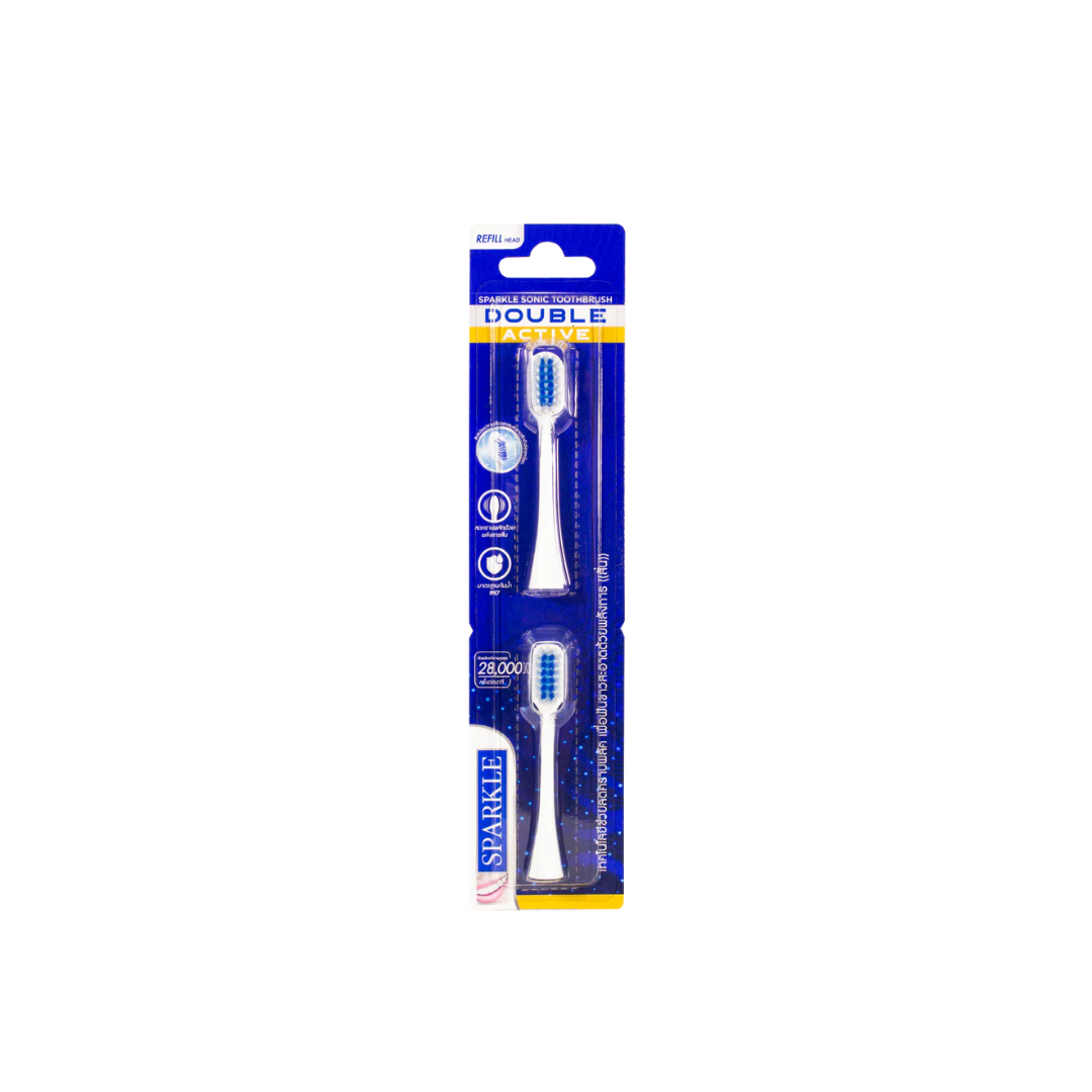 SPARKLE SONIC TOOTHBRUSH REFILL - DOUBLE ACTIVE (Expiring Apr 2026)