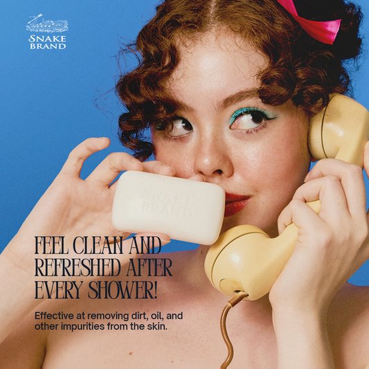 SNAKE BRAND Prickly Heat Classic Cooling Soap 100g