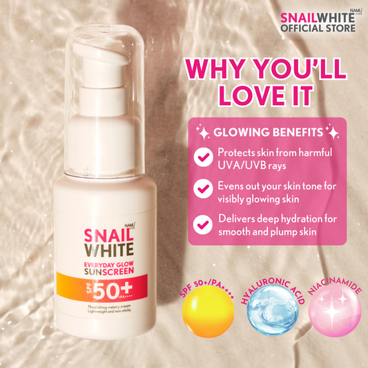 SNAILWHITE Everyday Glow Sunscreen SPF 50+/PA++++ 50ml