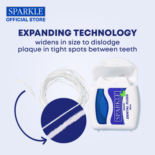 SPARKLE White Dental Floss Repacked