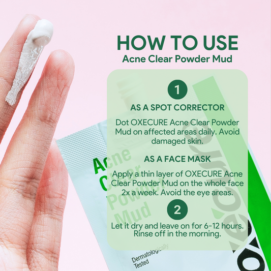 OXECURE Acne Clear Powder Mud 50g (Expiring Oct 2025)